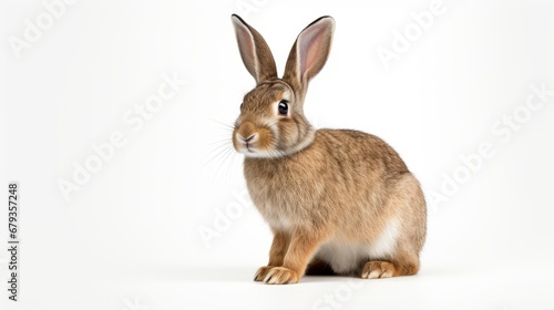 rabbit full body on white background