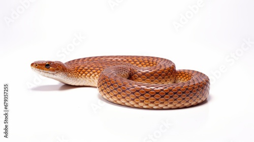 snake full body on white background