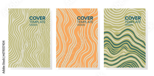 Set of trendy minimalist dynamic meander lines cover design layouts. Abstract modern aesthetic contemporary backgrounds for brochures, flyers, prints, posters.