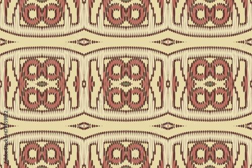 Ethnic abstract purple Seamless ikat pattern in tribal, folk embroidery, and Asia style. Aztec geometric art ornament print. Design for carpet, wallpaper, clothing, wrapping, fabric, cover.