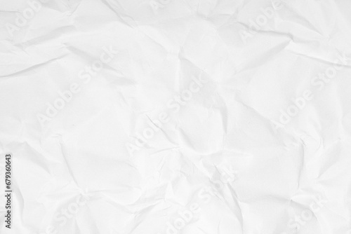 white crumpled sheet of paper, grunge texture background white crumpled paper photo