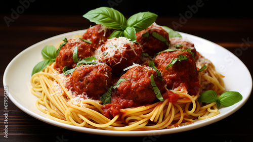 Classic Spaghetti and Meatballs with Fresh Basil