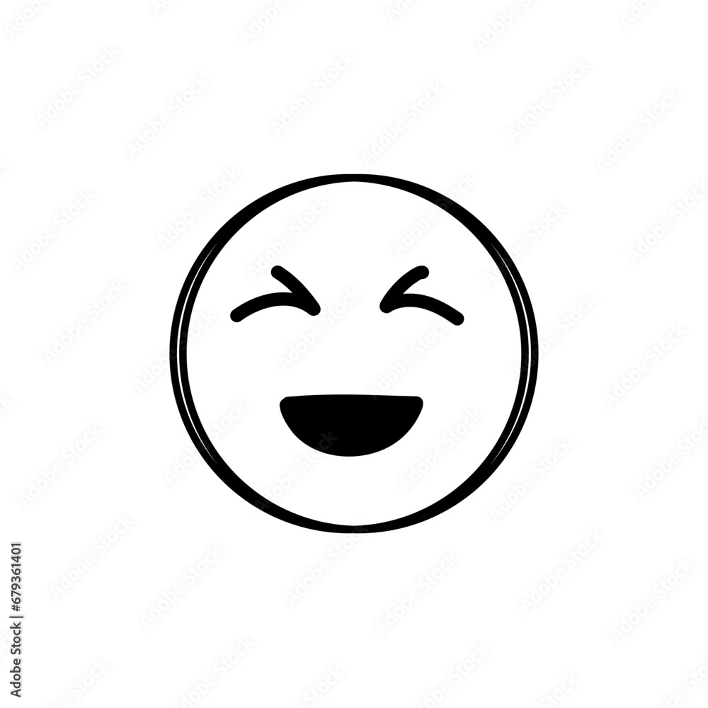 Doodle Emoji face icon. Hand drawn sketch style. Doodle Emoji face icon. Hand drawn sketch style.