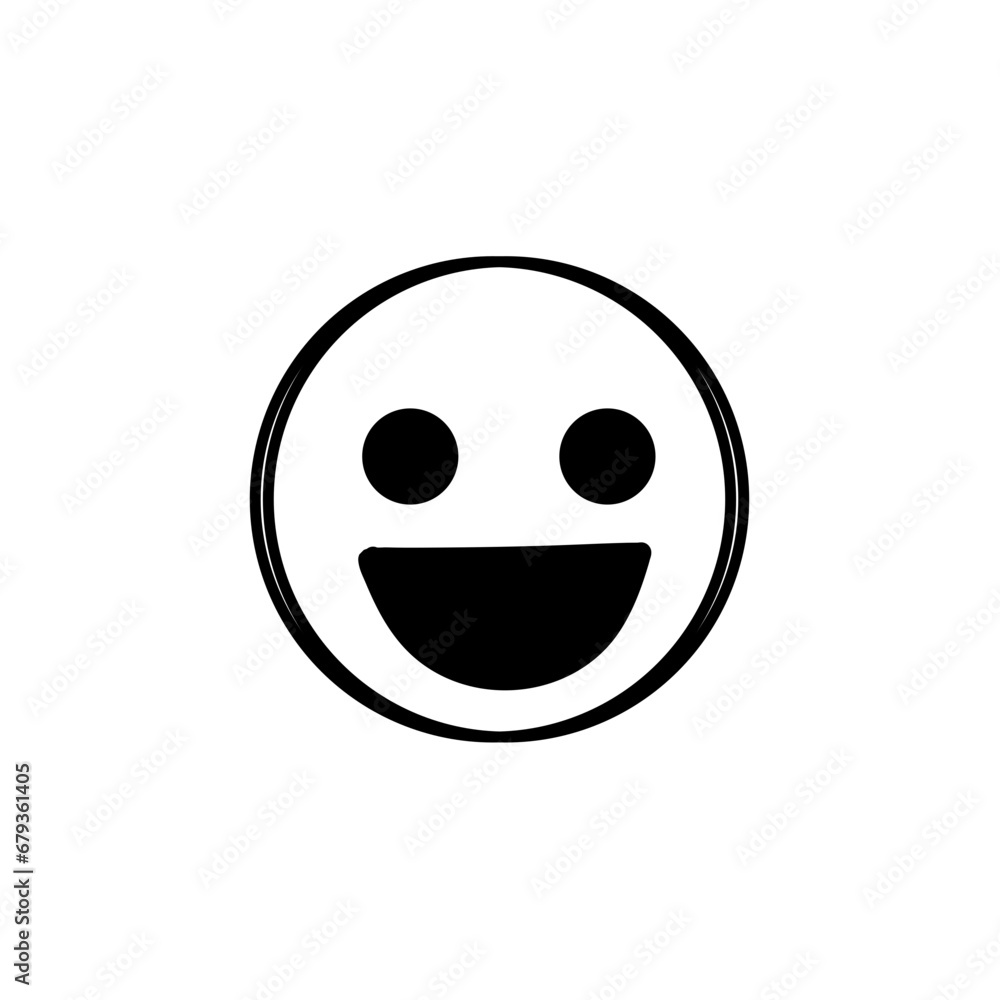 Doodle Emoji face icon. Hand drawn sketch style. Doodle Emoji face icon. Hand drawn sketch style.