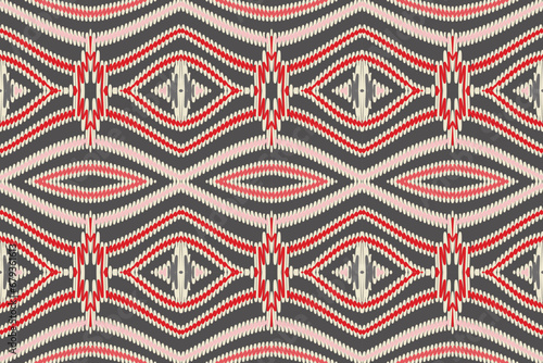 Ethnic oriental Indonesia ikat seamless pattern traditional. Fabric Indian style. Design for background, wallpaper, vector illustration, fabric, clothing, carpet, textile, batik, embroidery.