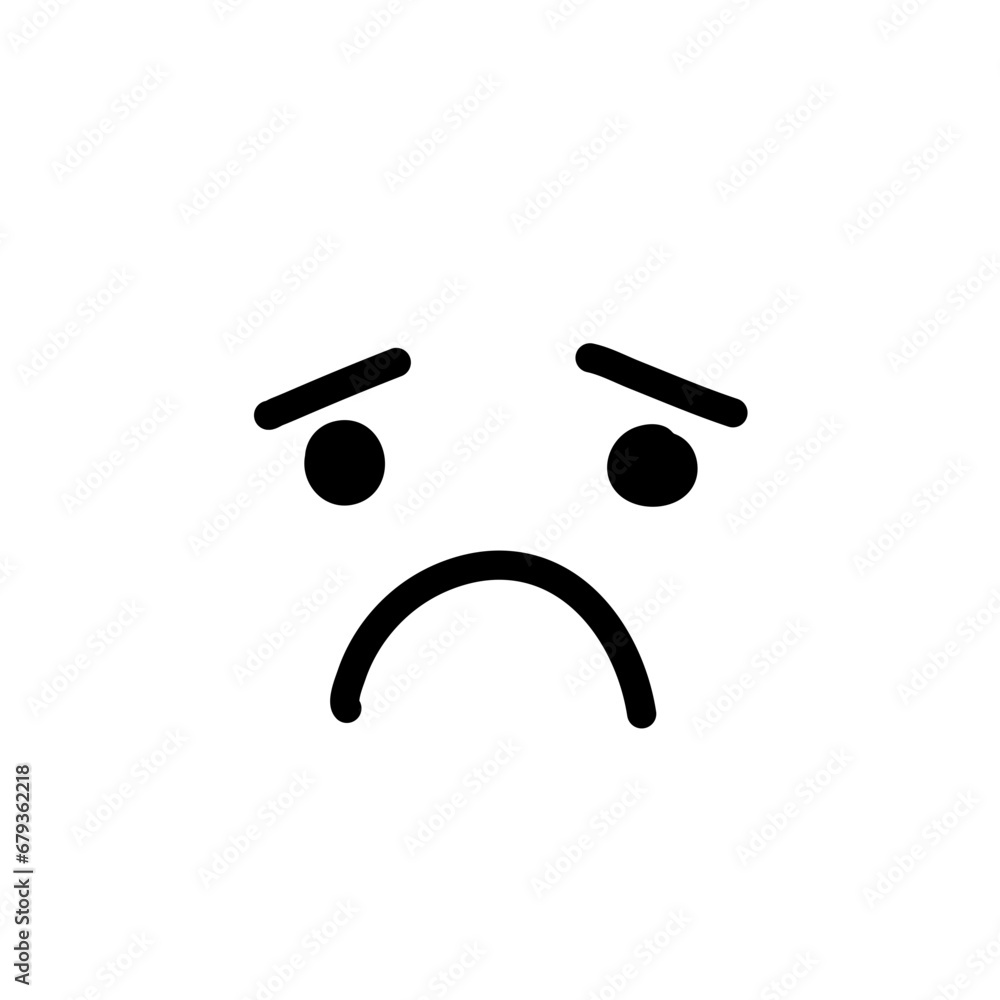 Hand drawn emotions. Face expressions happy or sad doodles or laughing faces smiling mouths crying eyes Hand drawn emotions. Face expressions happy or sad doodles or laughing faces smiling mouths crying eyes