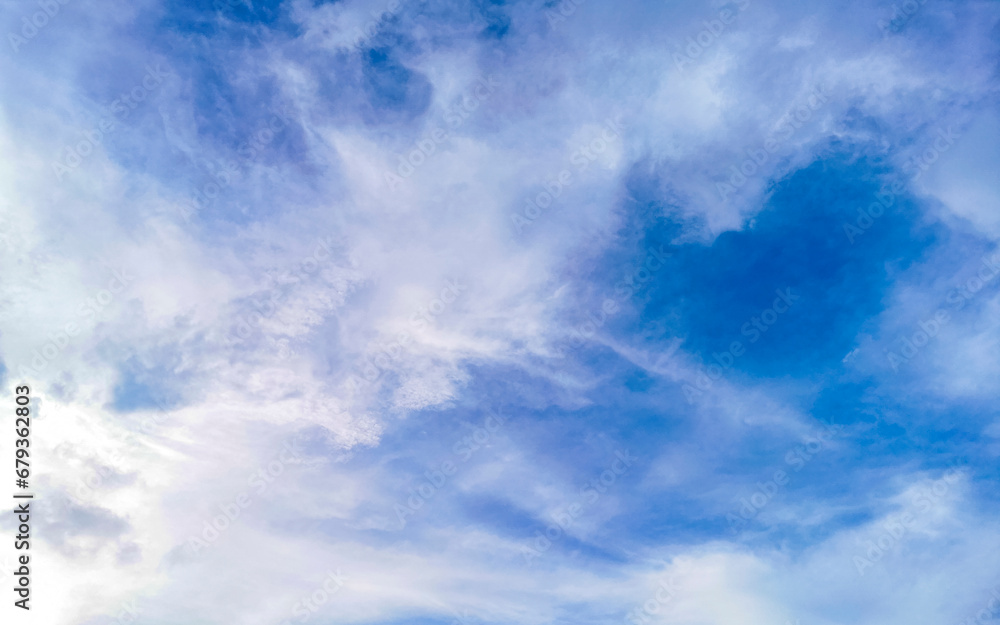 Blue sky with chemical chemtrails cumulus clouds scalar waves sky. Blue sky with chemical chemtrails cumulus clouds scalar waves sky.