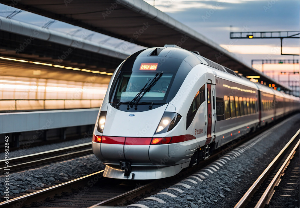 Fototapeta premium Railroad, train, public transportation