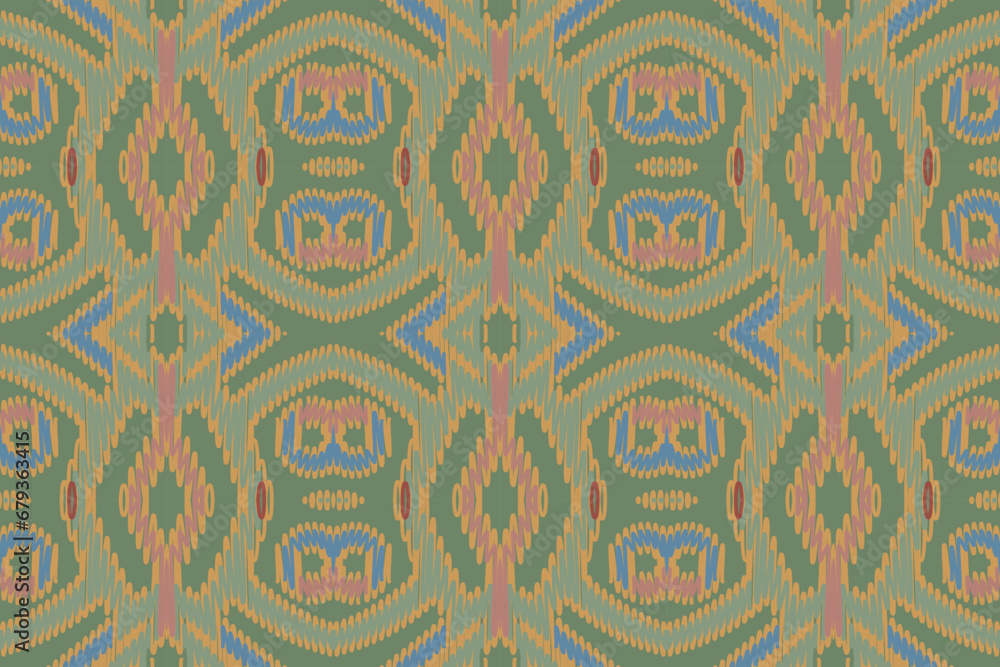 Ethnic oriental Indonesia ikat seamless pattern traditional. Fabric Indian style. Design for background, wallpaper, vector illustration, fabric, clothing, carpet, textile, batik, embroidery.
