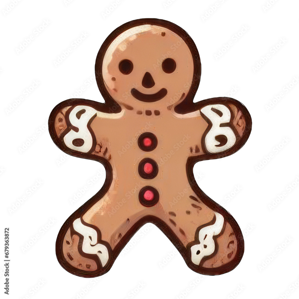 Obraz premium Christmas gingerbread man isolated