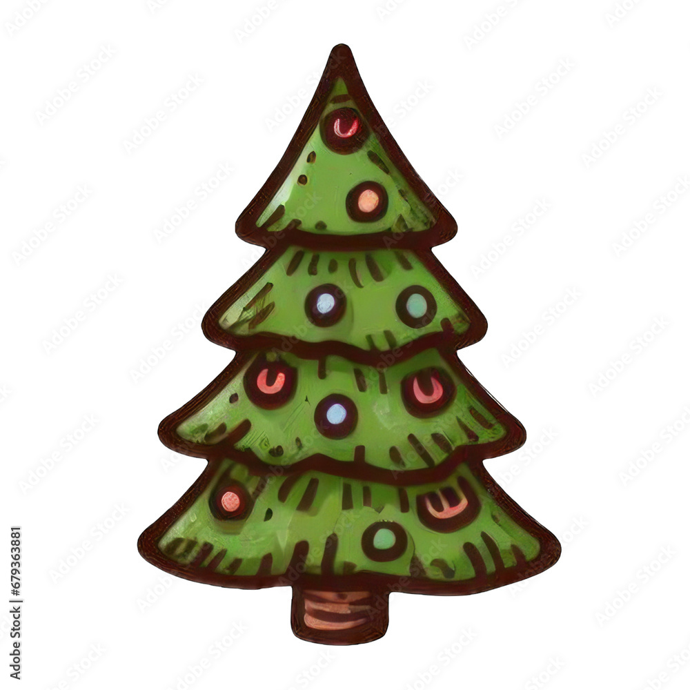 Christmas tree colored drawing Christmas tree colored drawing