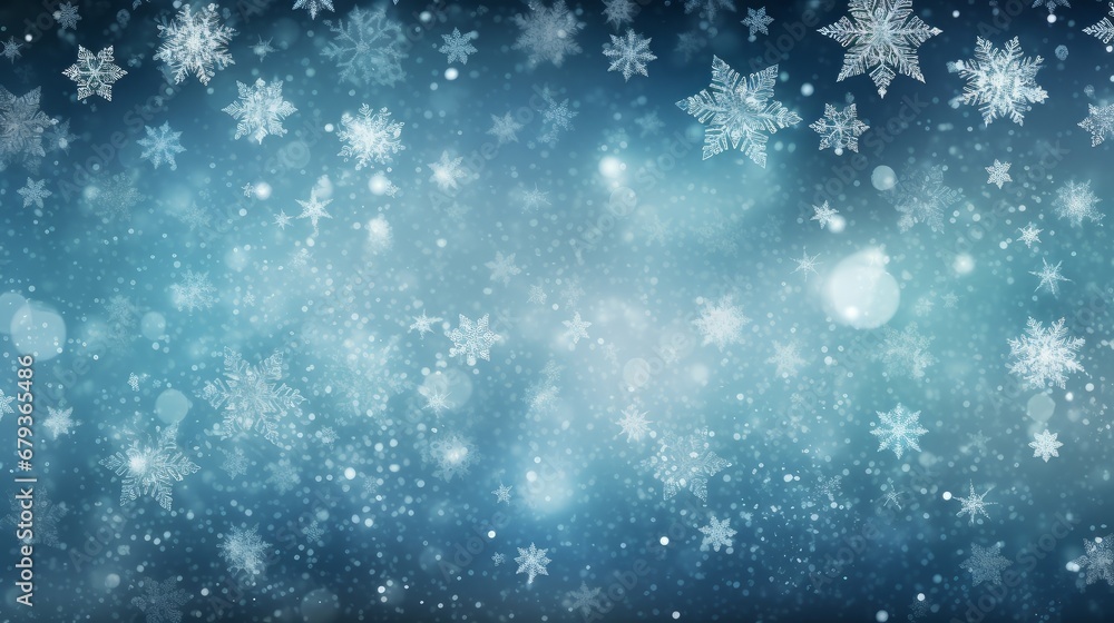 A Merry Christmas winter snowflake background