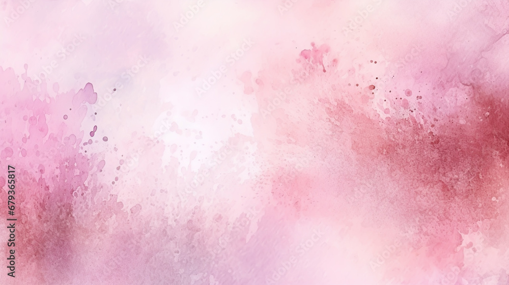 Obraz premium Abstract pink watercolor art background for cards, flyer, poster, banner and cover design. Hand drawn flower illustration for Valentines Day.