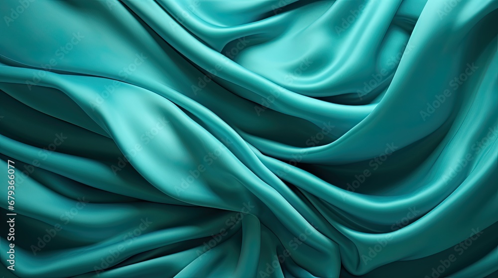 Obraz premium Teal silk background seamless pattern and texture