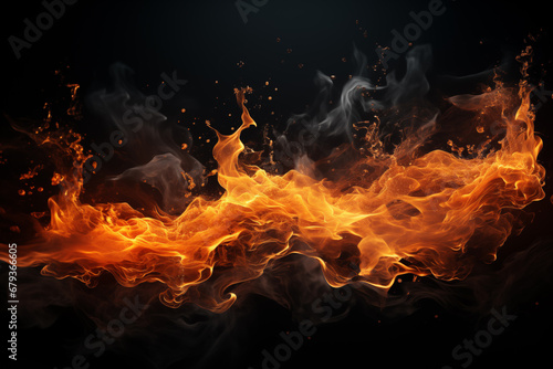 Fire flames background texture © SynchR