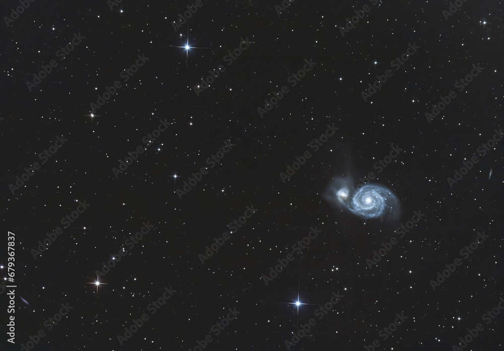 La galaxie du tourbillon M51 objet Messier
