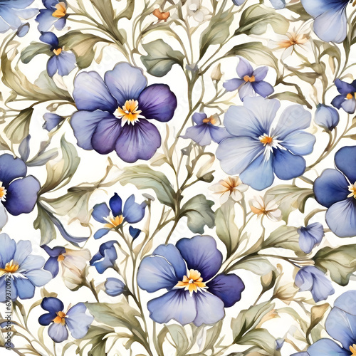 Victorian Floral Pattern, generative ai