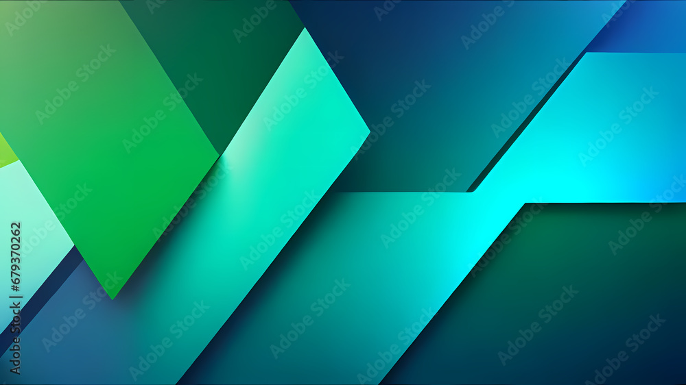 abstract green blue geometric background. 3d wallpaper abstract green blue geometric background. 3d wallpaper