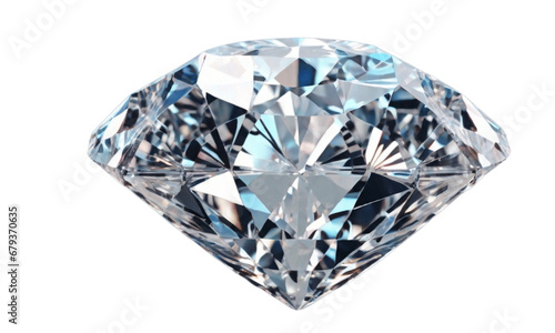 Diamond isolated on a transparent background,. This image captures the brilliance and clarity of a diamond,