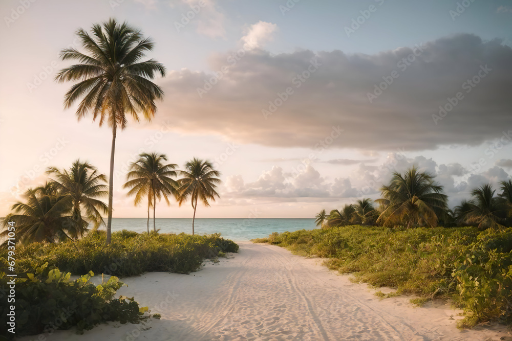 Obraz premium palm trees on the beach
