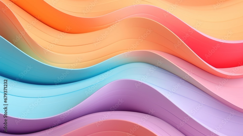 Colorfully pastel wavy 3D backgrounds Colorfully pastel wavy 3D backgrounds
