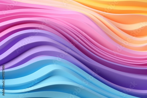 Colorfully pastel wavy 3D backgrounds