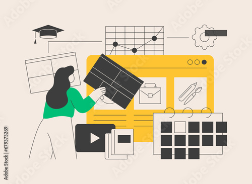 Learning management system abstract concept vector illustration.