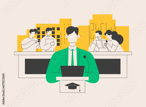 After school activities abstract concept vector illustration.