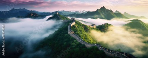 Beautifull landscape of Great Wall , China photo