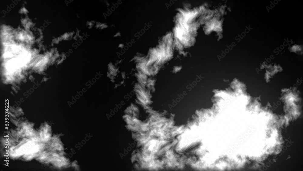 Animated cloud on black background Animated cloud on black background