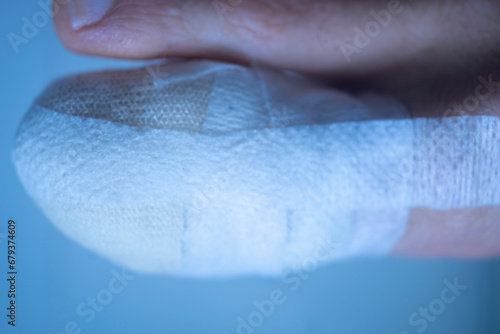Foot big toe bandage injury photo