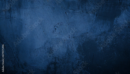 navy blue texture close up toned old concrete surface dark grunge background with space for design photo