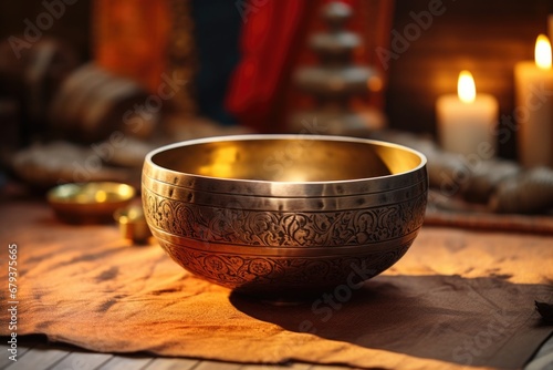 Melodic Harmony Vessel: Immerse in the melodic embrace of an Indian singing bowl, a vessel of harmonic resonance that soothes and heals