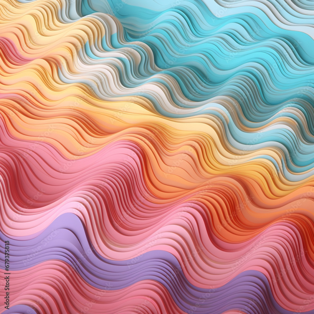 Obraz premium composition full of pastel colors. AI generative