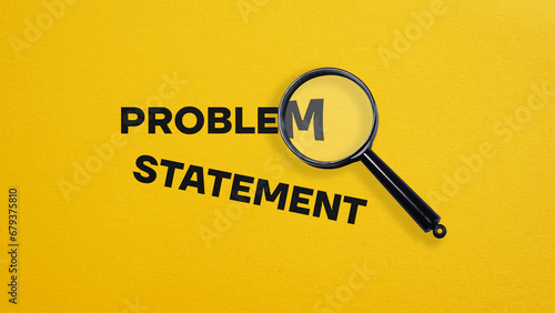 Problem statement is shown using the text photo