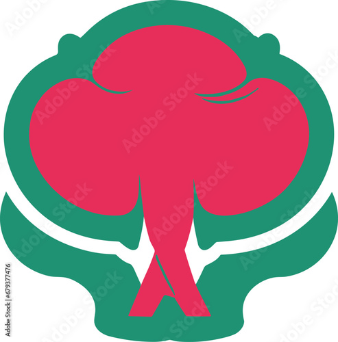 The pink and green logo for the elephant represents the new brand identity design