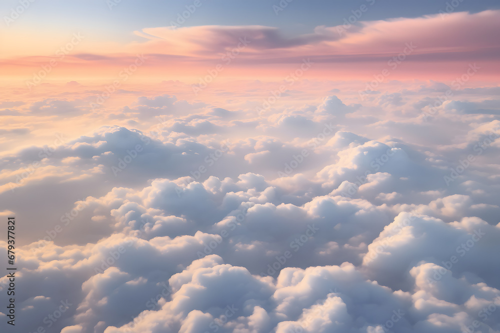 Fototapeta premium Flight of Imagination Cotton Candy Skies Background Ai generated ART