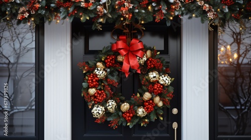 christmas wreath on the window © insta_photos/Stocks