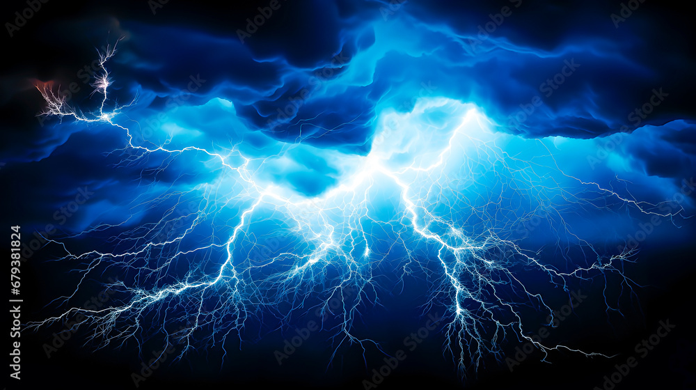 Thunder and lightning in the dark Thunder and lightning in the dark