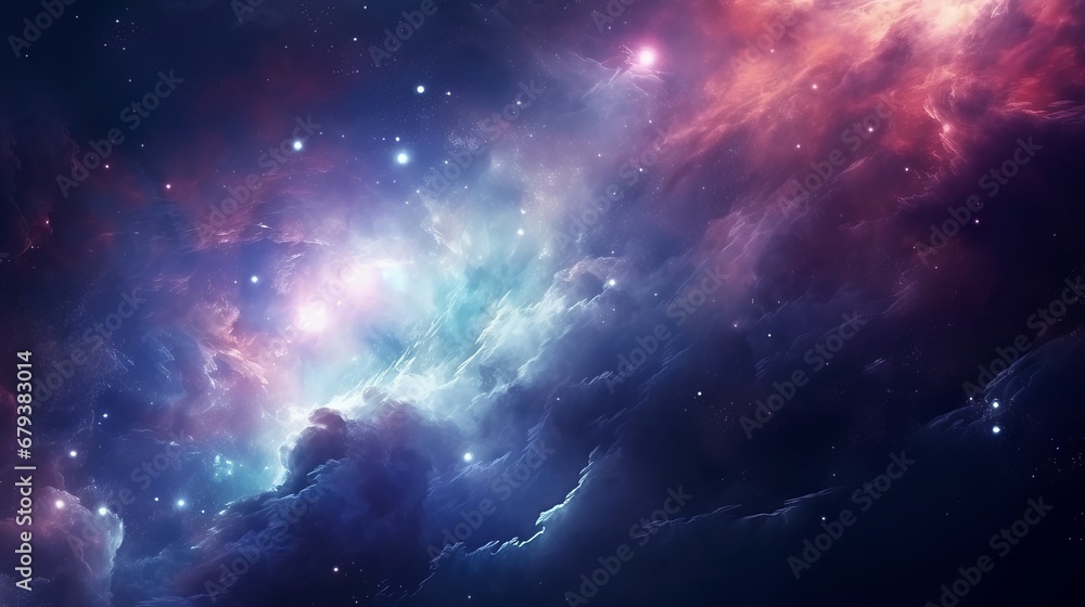 Beautiful cosmic Outer Space background Wallpaper Illustration 