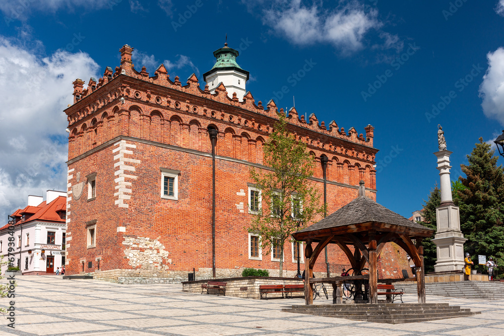 Obraz premium Renaissance city hall in Sandomierz, świętokrzyskie voivodeship, Poland
