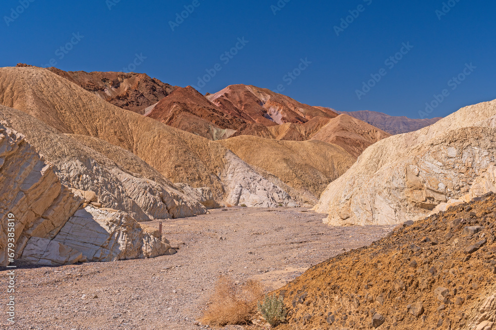 Colorful Ridges in a Desert Valley