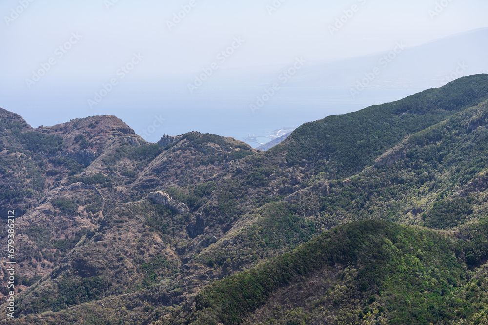 The Anaga massif (Macizo de Anaga). Natural landscape of the north of Tenerife. Canary Islands. Spain.