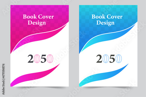  Modern Creative book cover A4 size book cover template for annual report, magazine, booklet, proposal, brochure  poster. 