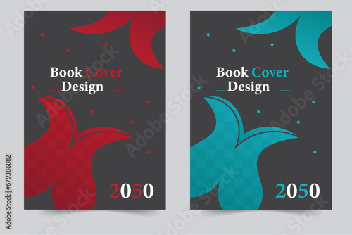  Modern Creative book cover A4 size book cover template for annual report, magazine, booklet, proposal, brochure  poster. 
