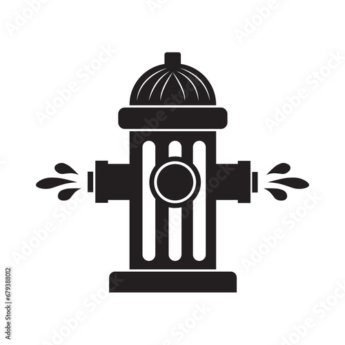 fire hydrant icon logo vector design template