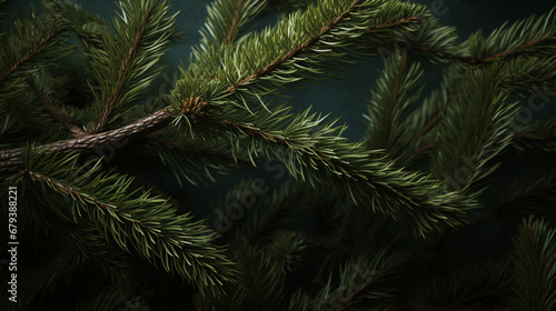 The texture of green spruce  generative AI