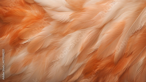 The texture of an orange feather, generative AI