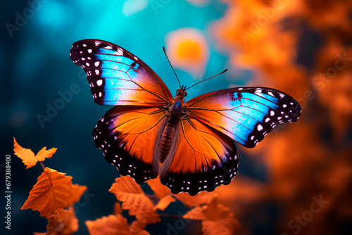 Close-up of a butterfly . Bright and detailed image. 