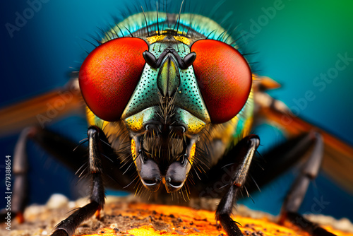 Close-up of a fly. Bright and detailed image.   © Uliana